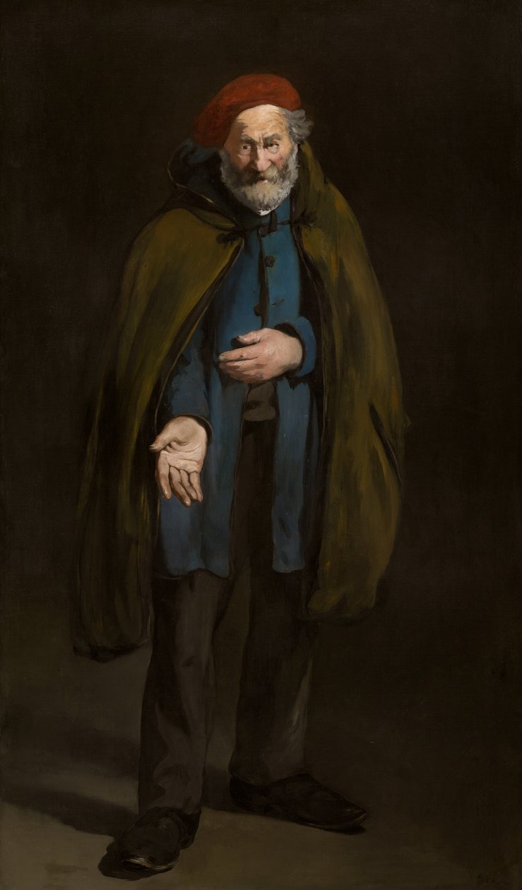 Tiggare med duffelrock (Filosof) av Édouard Manet