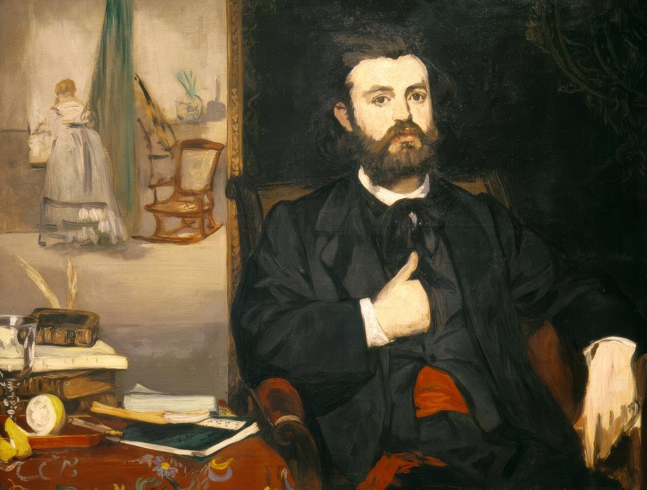 Porträtt av poeten Zacharie Astruc av Édouard Manet