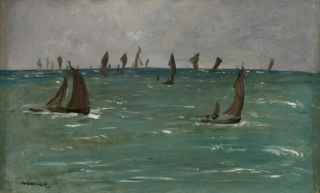 Båtar vid Berck-sur-Mer av Édouard Manet