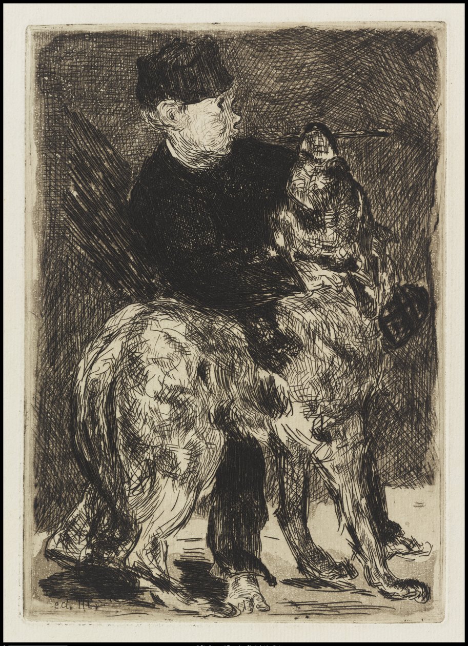 Pojke med en hund, 1862 av Édouard Manet