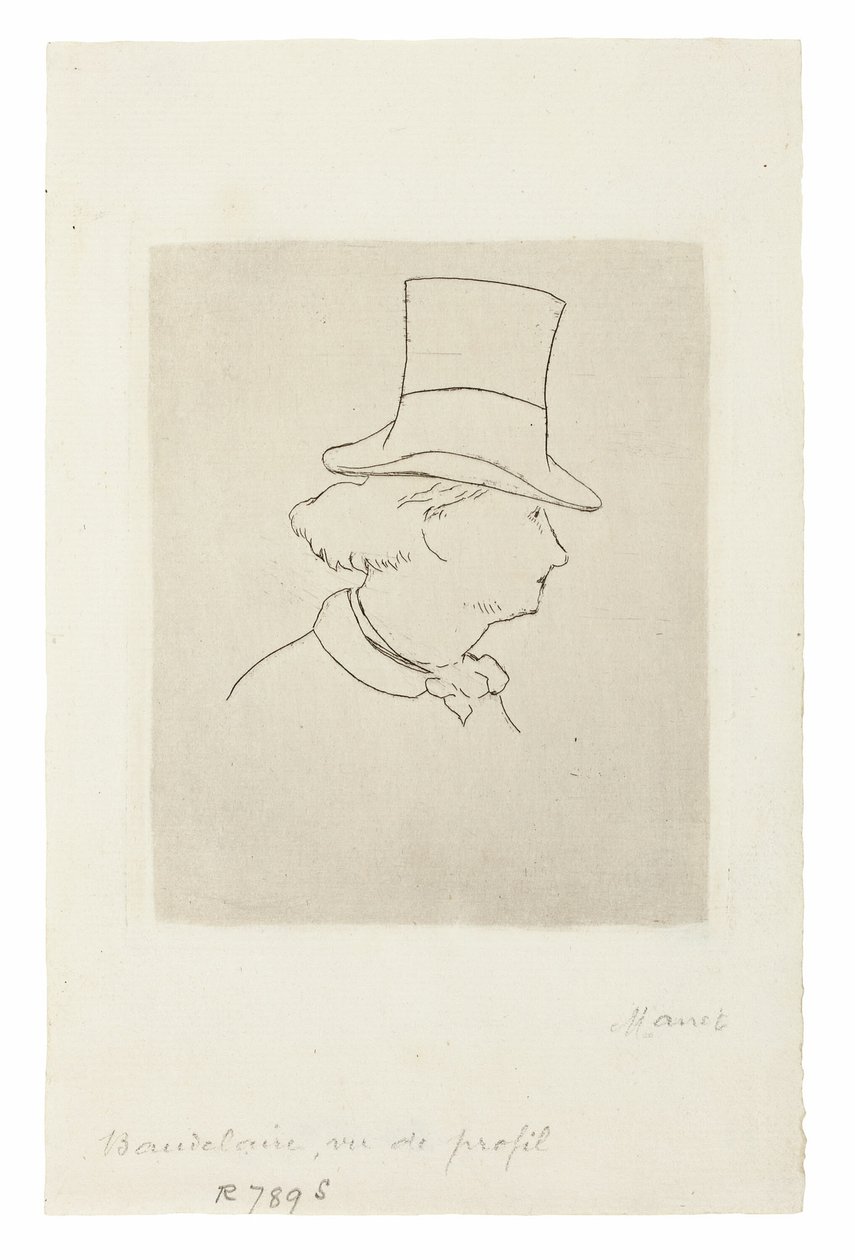Charles Baudelaire, I profil II av Édouard Manet