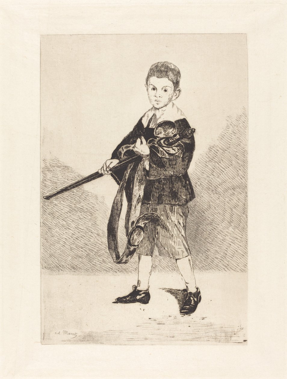 Barn med svärd, vände sig åt vänster Barn med svärd, vände åt vänster, 1862. av Édouard Manet