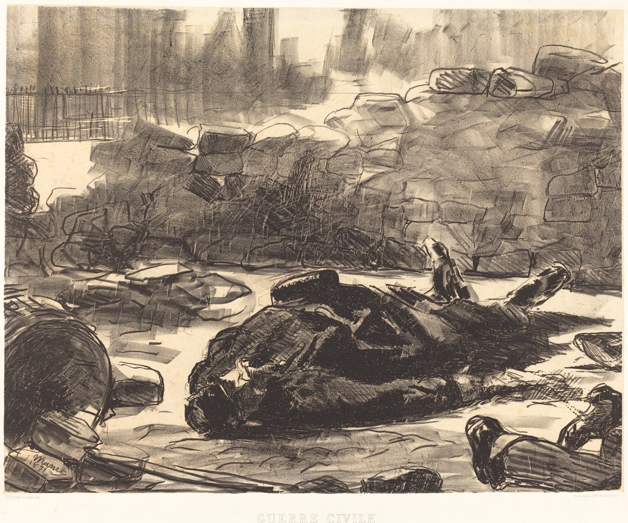 Inbördeskriget Inbördeskriget, 1871. av Édouard Manet
