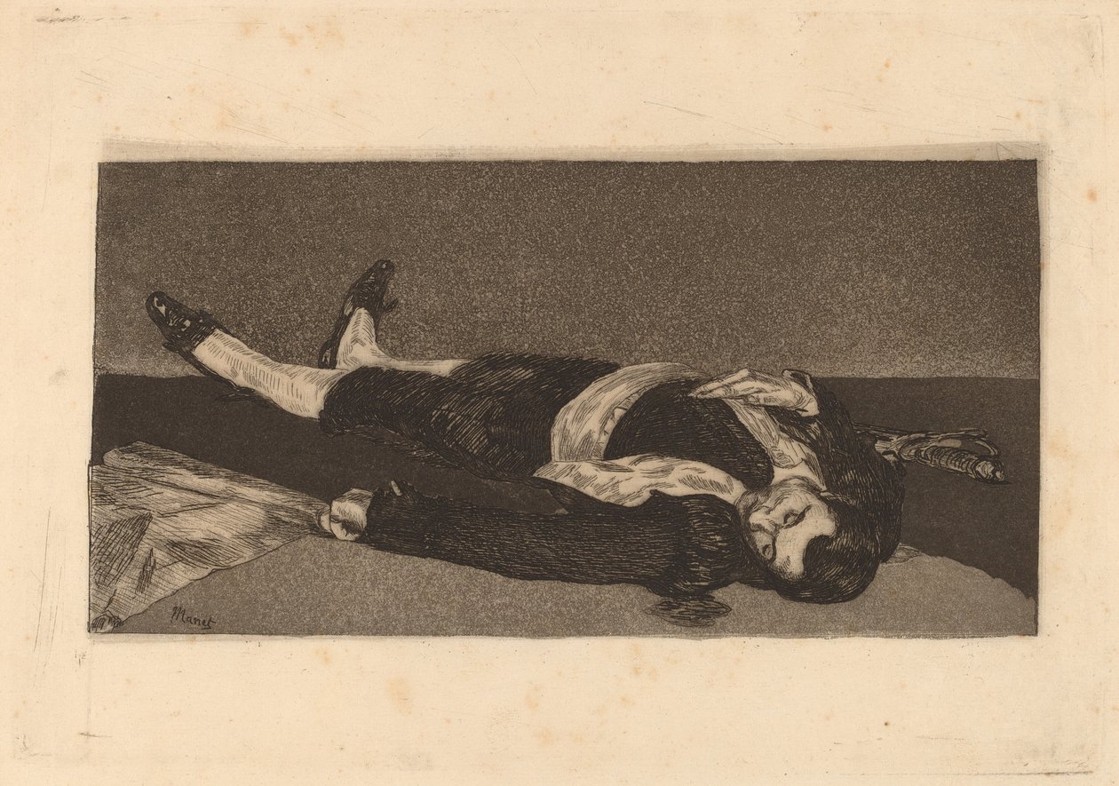 Dead Toreador (Torero mort) av Édouard Manet