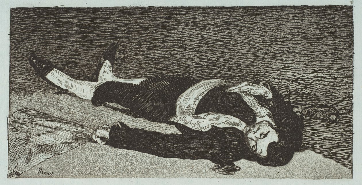 Död Toreador, 1867-68. av Édouard Manet
