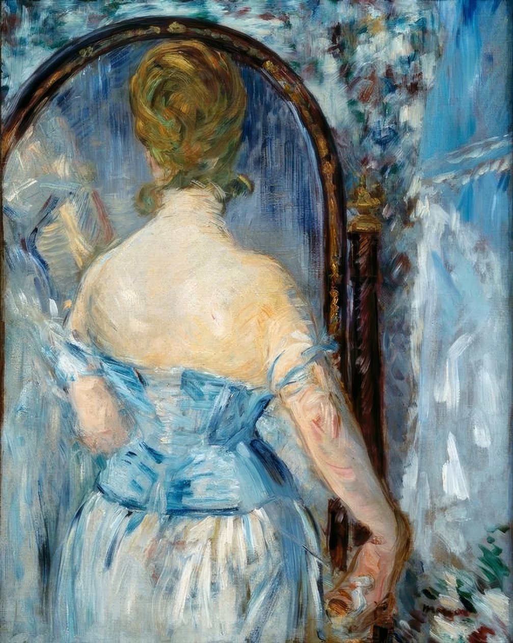 Framför spegeln av Édouard Manet