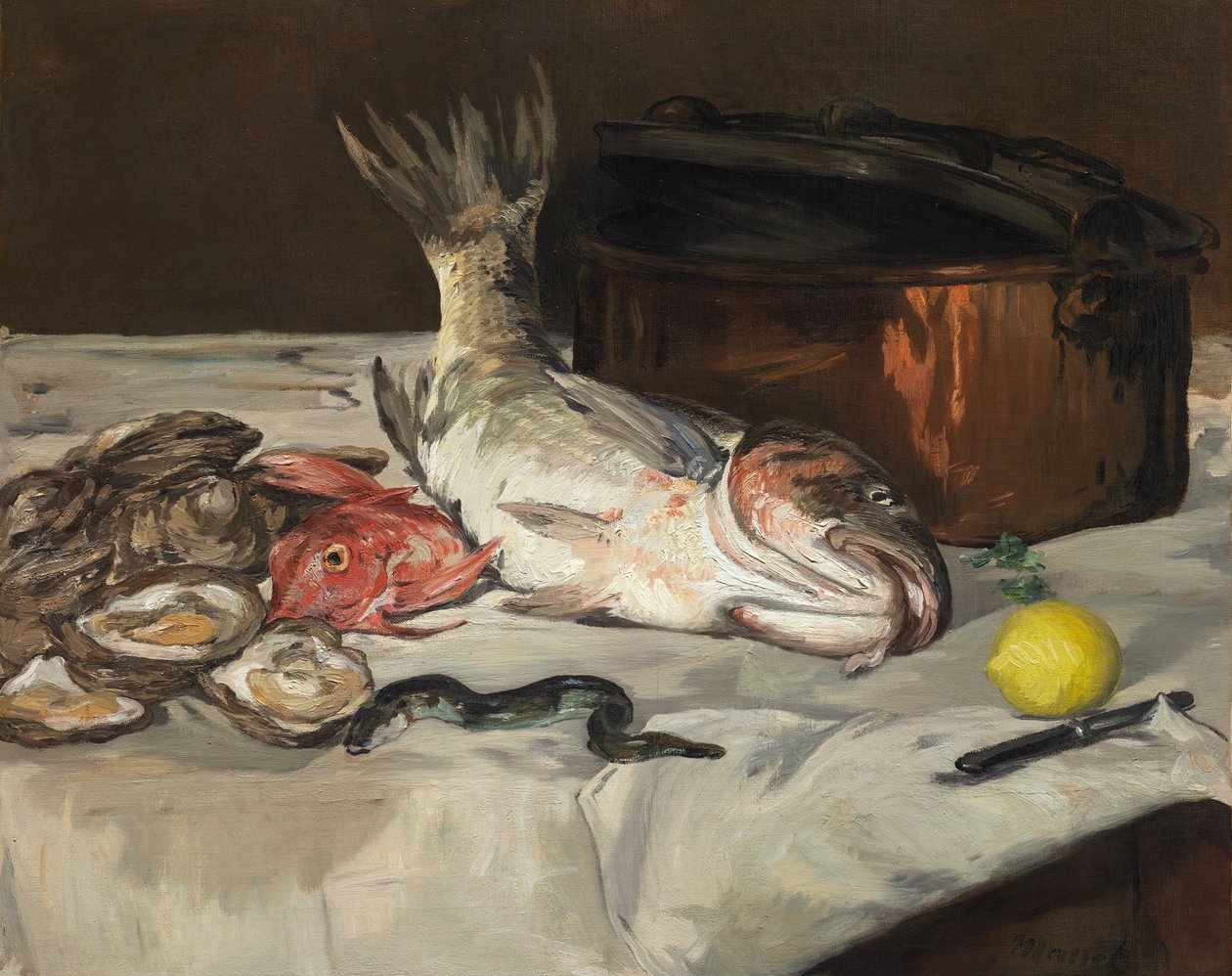 Fiskstilleben, 1864. av Édouard Manet