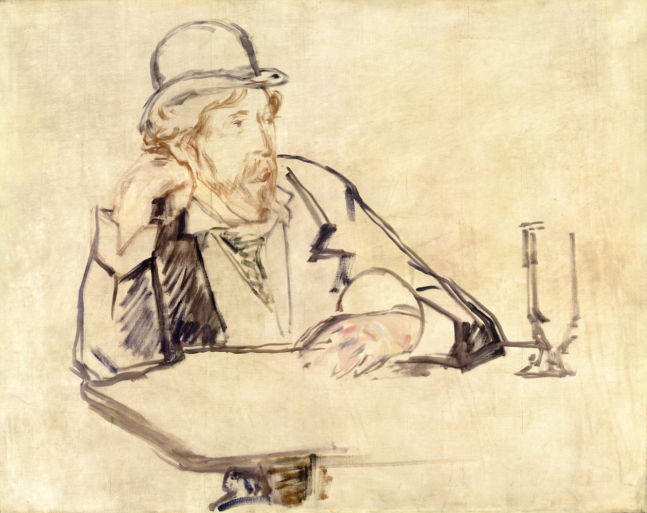 George Moore 1852-1933 på caféet, 1878 eller 1879 av Édouard Manet