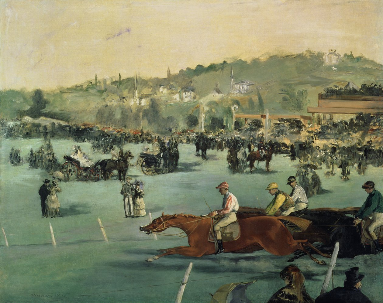 Hästkapplöpning, 1872 av Édouard Manet