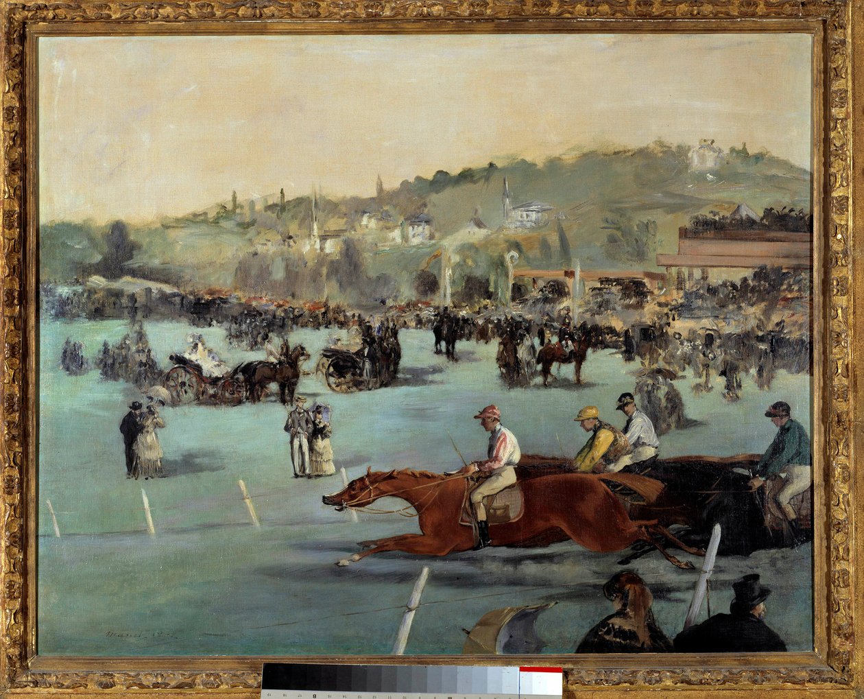 Hästkapplöpningar på Bois de Boulogne-målningen av Edouard Manet (1832-1883) 1872 Privat samling av Édouard Manet
