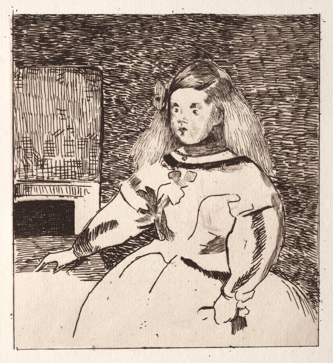 Infanta Margarita, efter Velázquez av Édouard Manet