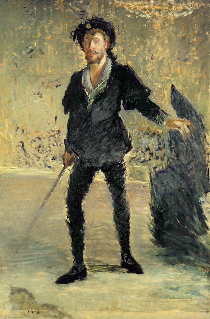 Jean Baptiste Faure (1840-1914) i operan "Hamlet" av Ambroise Thomas (1811-86) (studie), 1877 av Édouard Manet