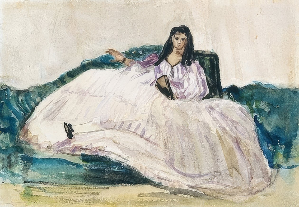 Jeanne Duval - Baudelaires älskarinna. Um 1862 av Édouard Manet