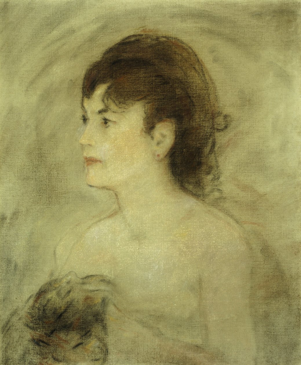 Ung kvinna decolletée, 1882 av Édouard Manet