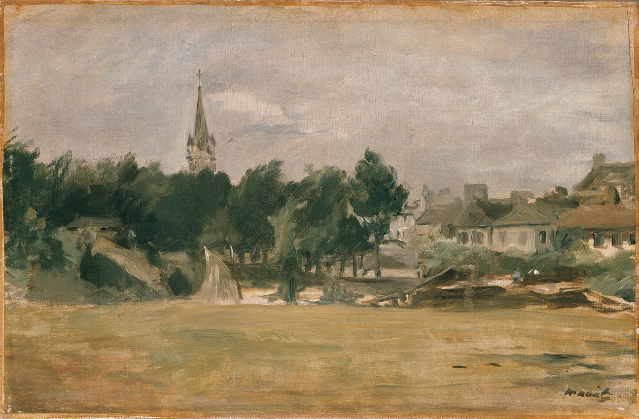 Landskap med en bykyrka, tidigt 1870-tal av Édouard Manet