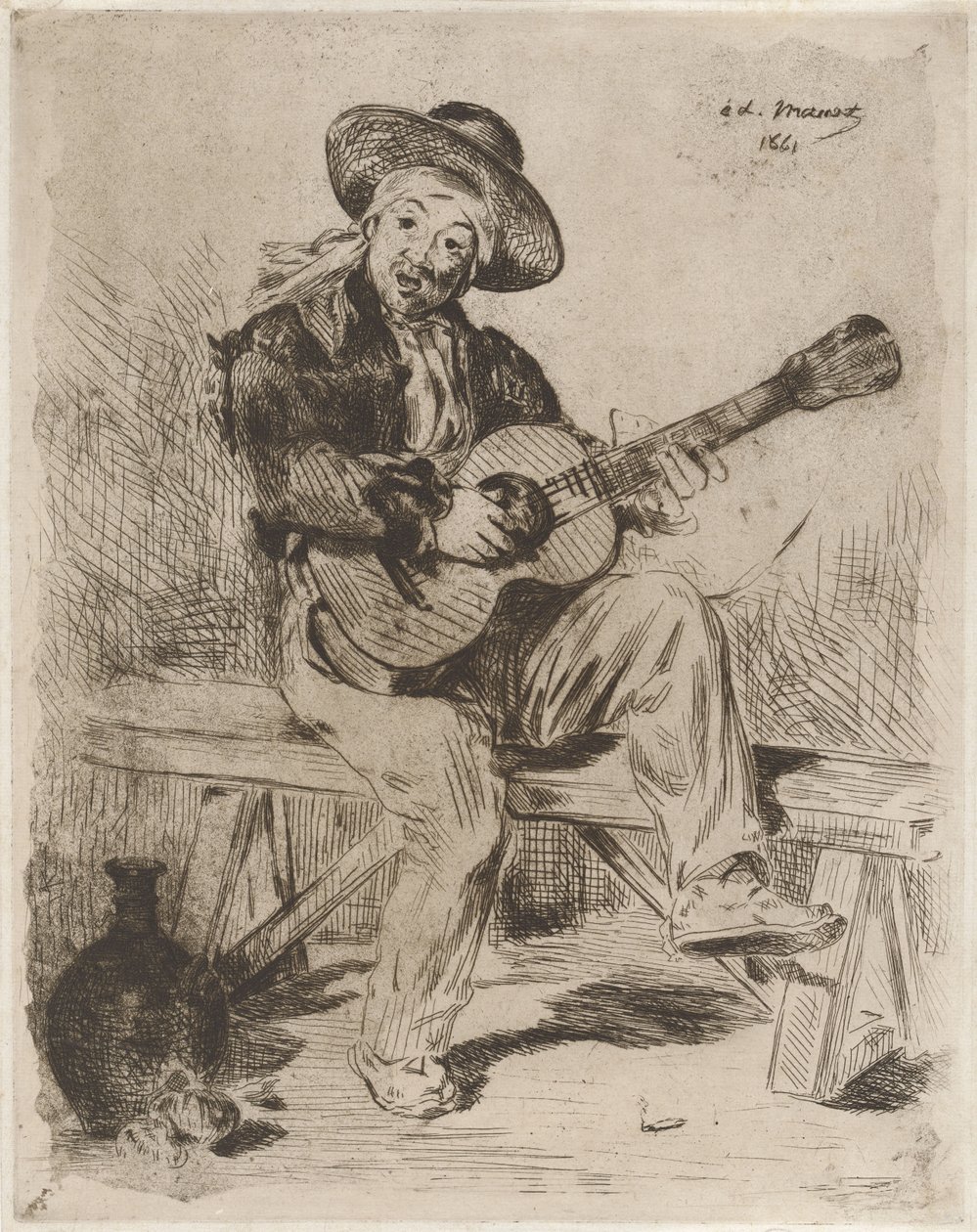 Den spanske sångaren, eller Gitarristen av Édouard Manet