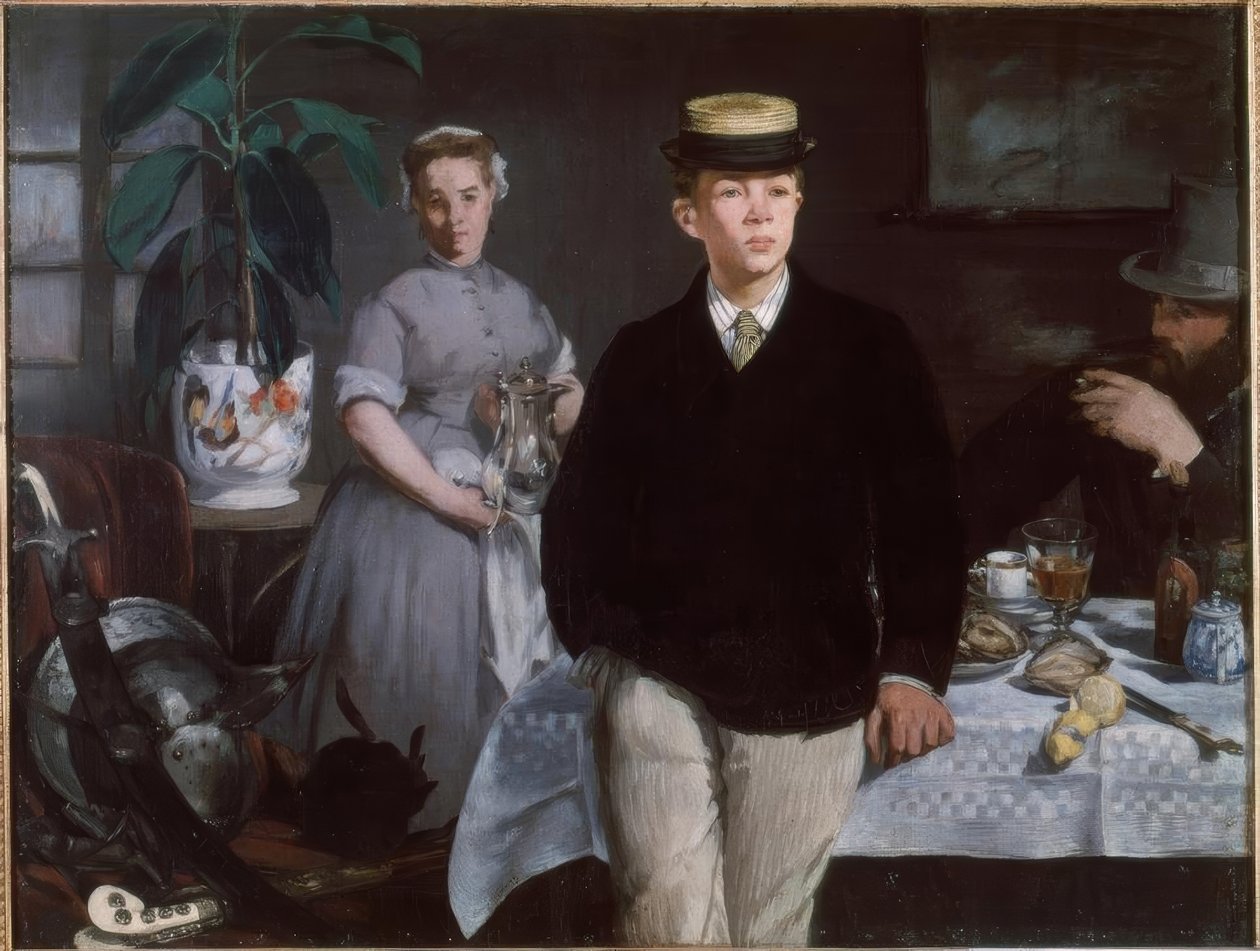 Lunch i verkstaden av Édouard Manet