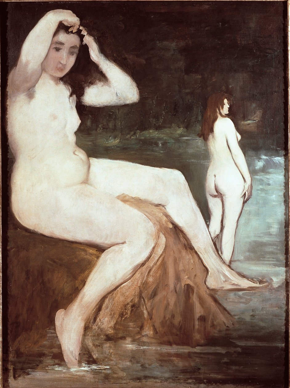 Les batheuses Målning av Edouard Manet (1832-1883) 1874 Sön. 132x98 cm Sao Paulo, Museum of Art av Édouard Manet