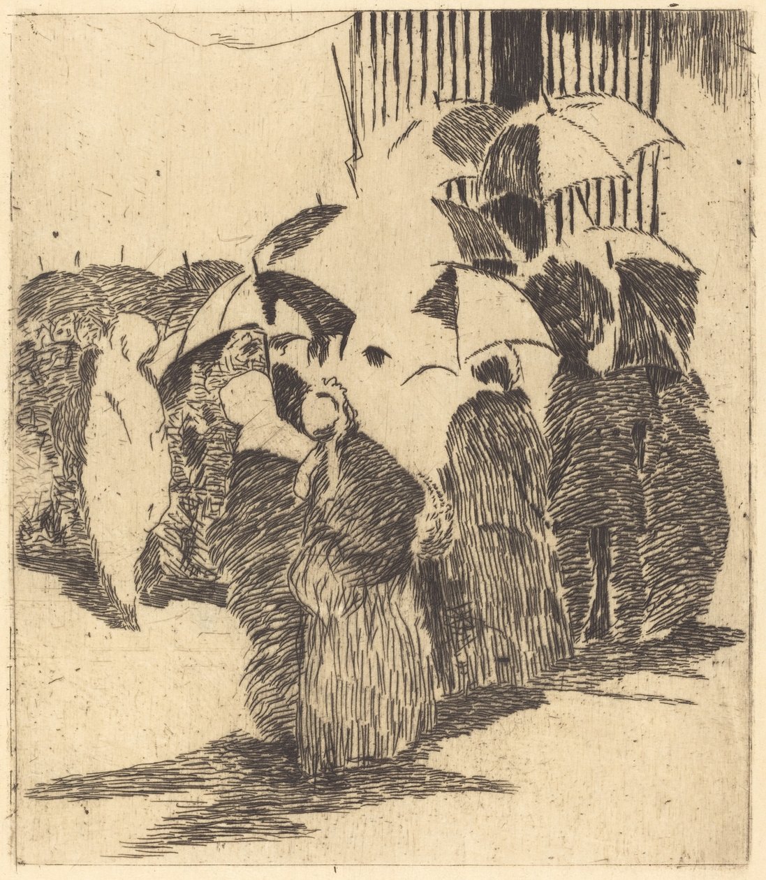 Linje framför slaktaren av Édouard Manet