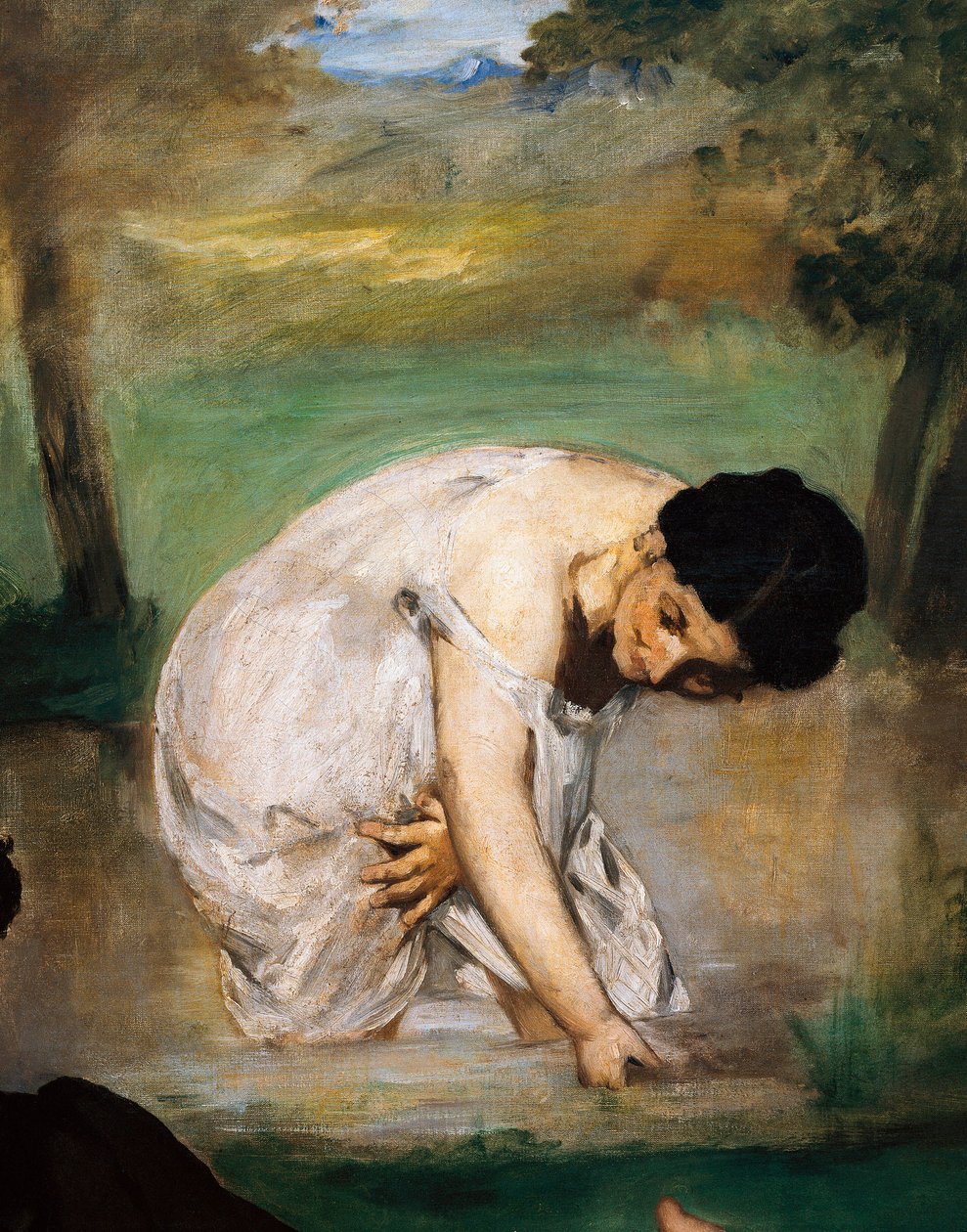 Lunch på gräset (detalj) av Édouard Manet