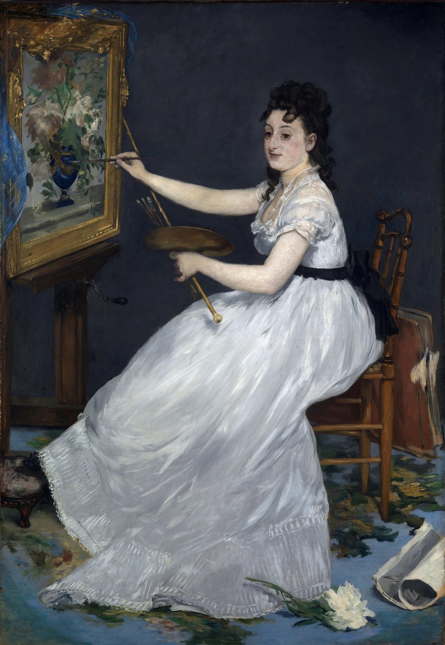 Manet, Edouard (1832-1883) Eva Gonzales (1849-1883) Olja på duk 1870 National Gallery, London 191x133,4 av Édouard Manet