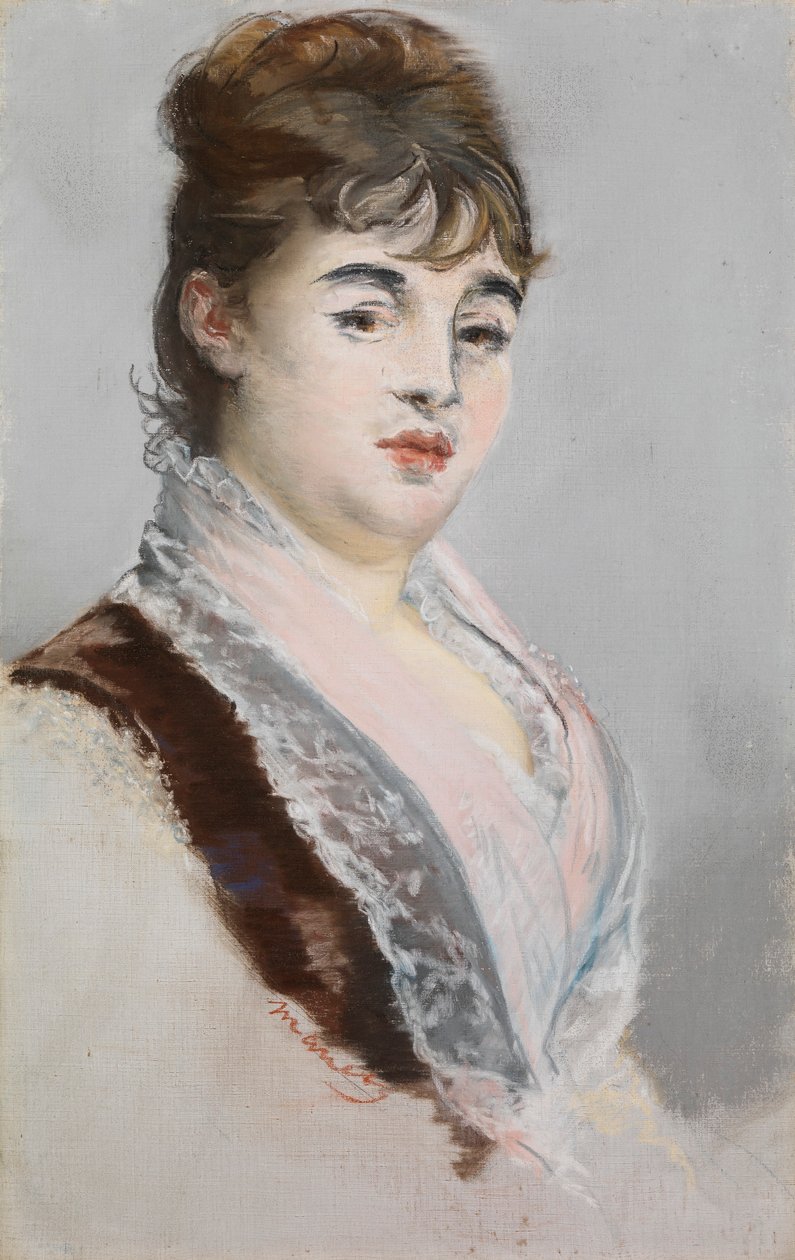 Marie Colombier, ca 1880 (pastell på grundmålad linneduk) av Édouard Manet