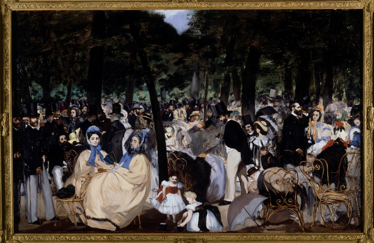 Musik i Tuilerierna av Édouard Manet
