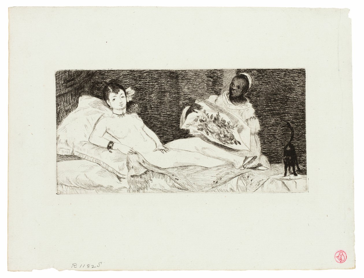 Olympia (publicerad skylt) av Édouard Manet