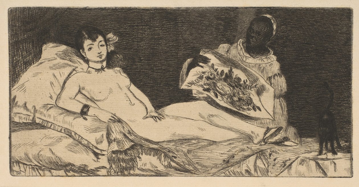 Olympia tallrik, 1867. av Édouard Manet