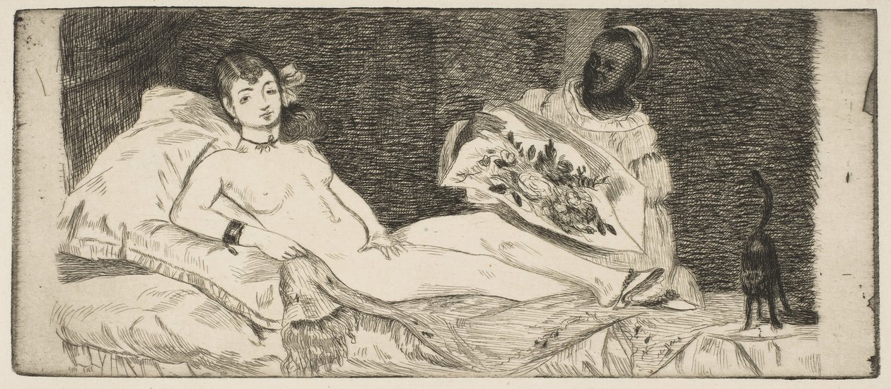 Olympia tallrik, 1867. av Édouard Manet