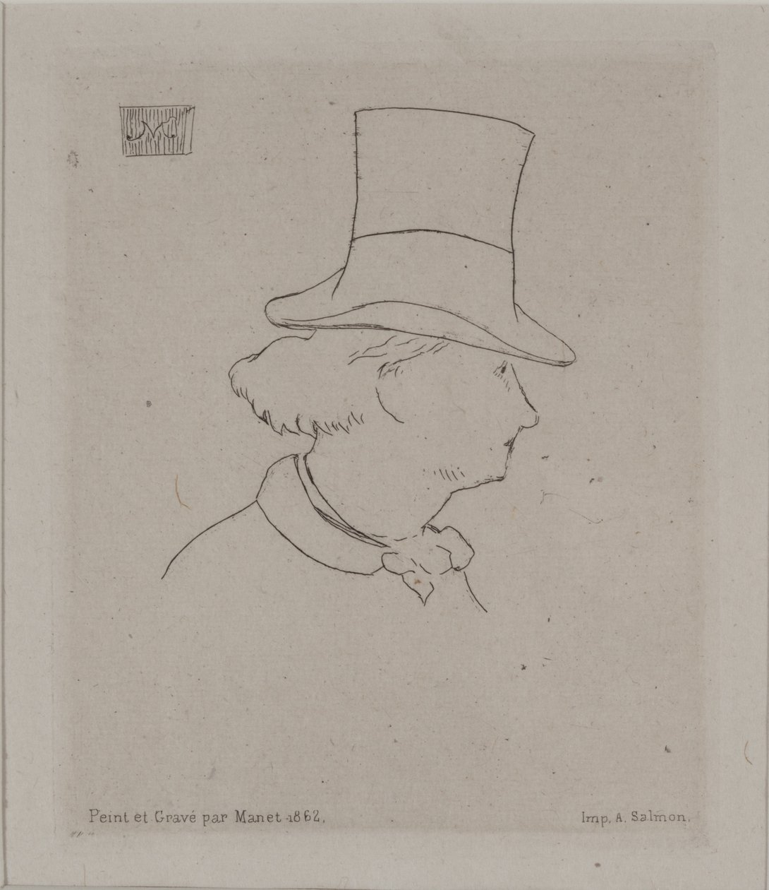 Porträtt av Baudelaire av Édouard Manet