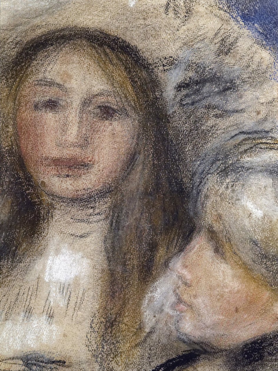 Porträtt av Berthe Morisot (1841-1895) och hans dotter (Julie Manet av Édouard Manet