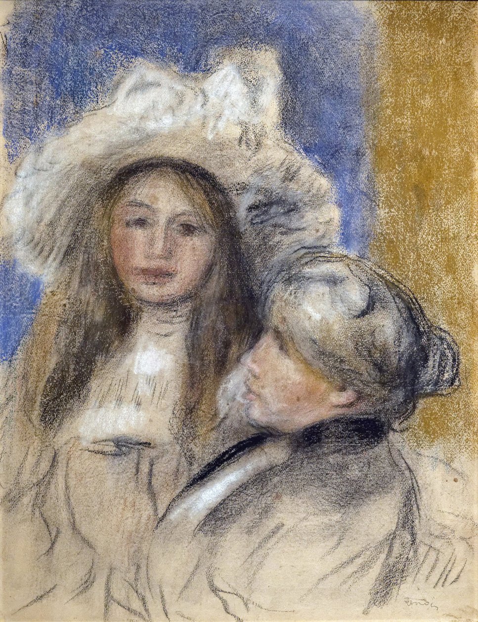 Porträtt av Berthe Morisot (1841-1895) och hans dotter (Julie Manet av Édouard Manet