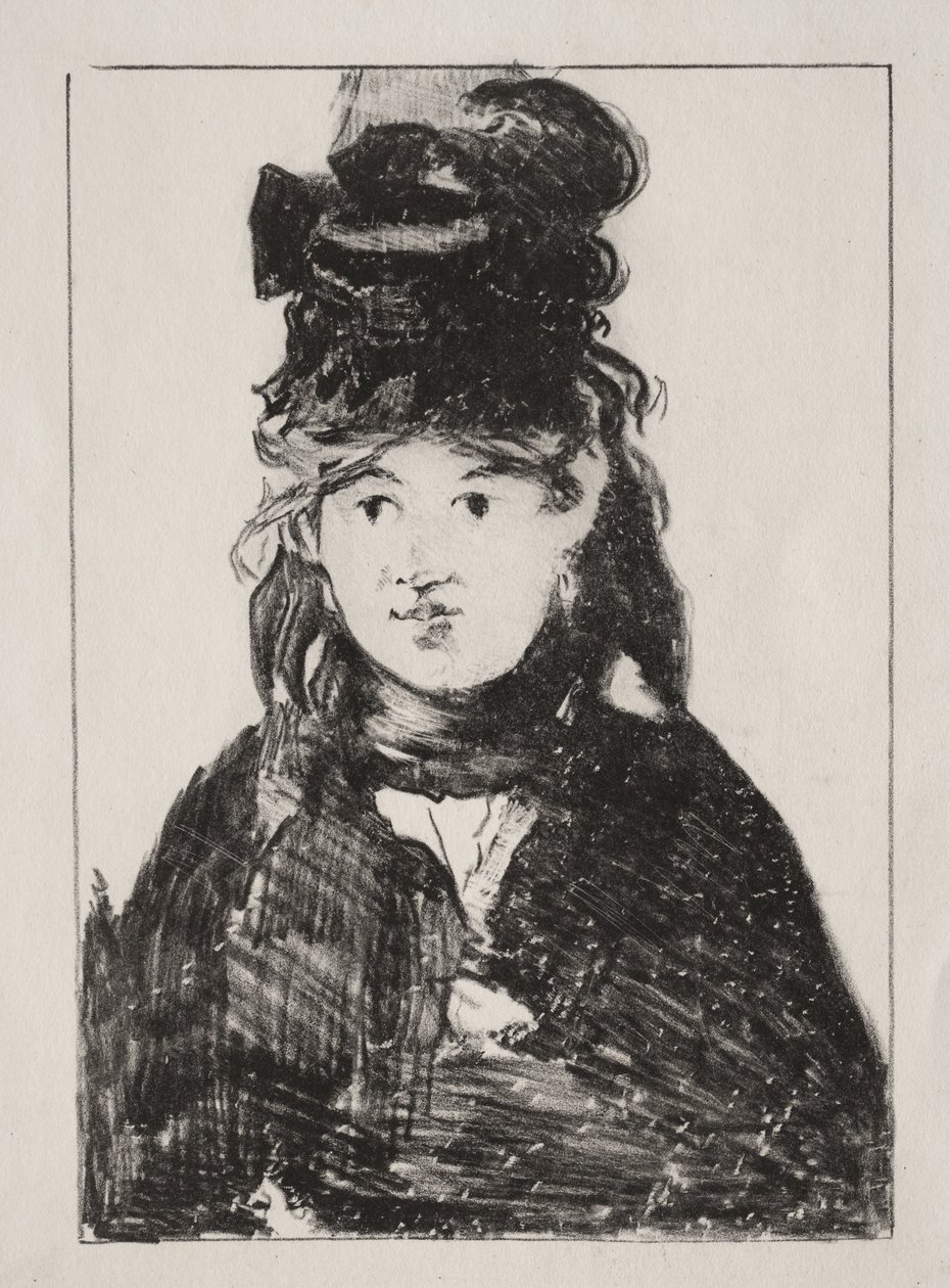 Porträtt av Berthe Morisot av Édouard Manet