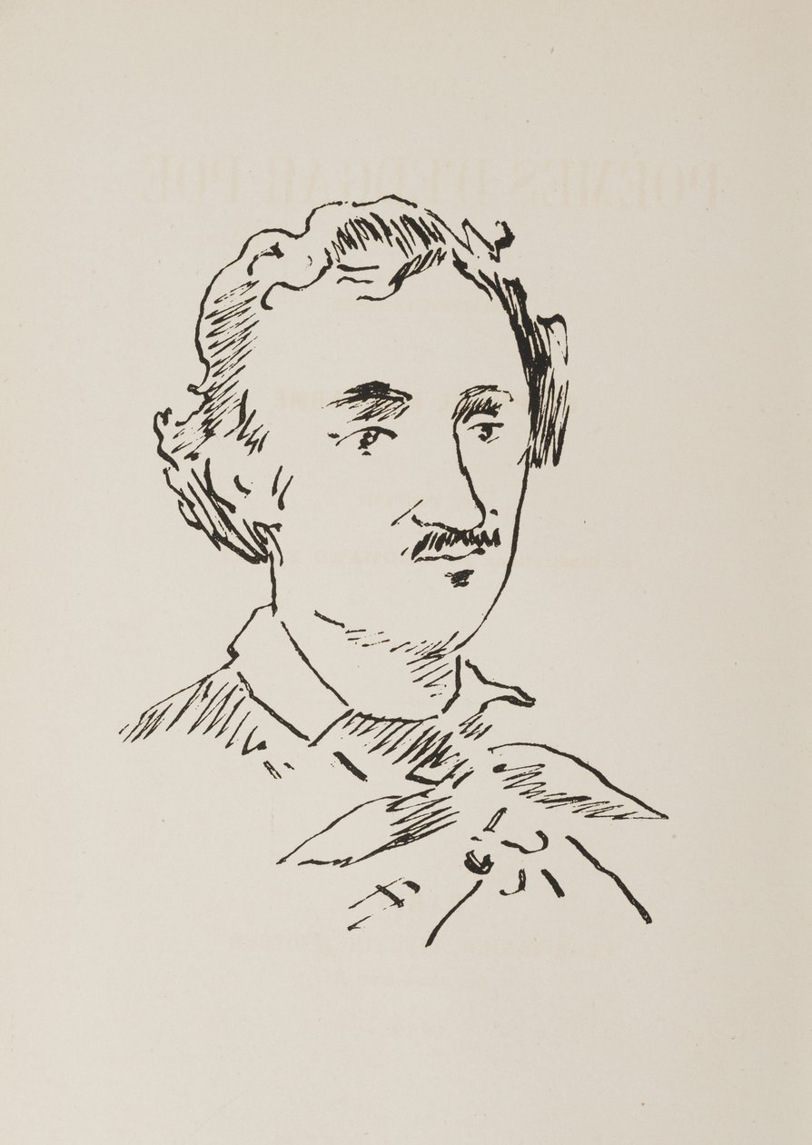 Porträtt av Edgar Allan Poe 1809-1849, 1889. av Édouard Manet