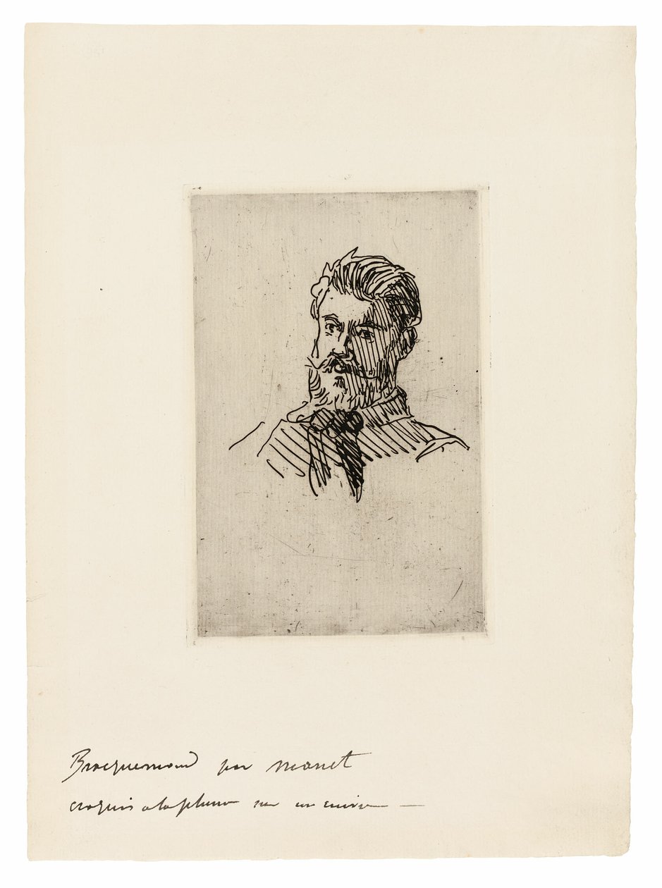 Porträtt av Felix Bracquemond av Édouard Manet