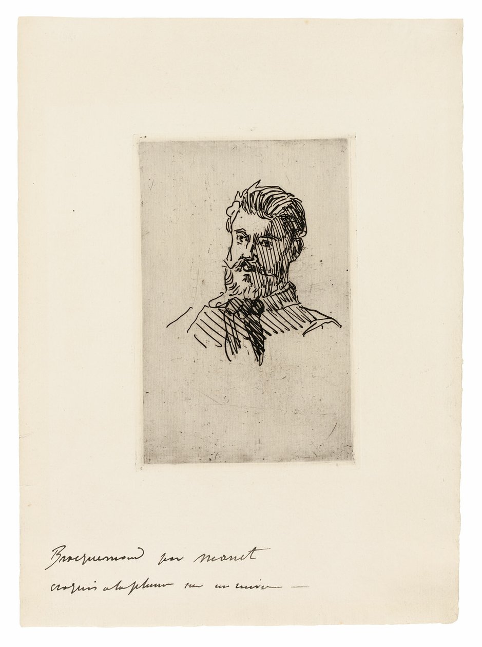 Porträtt av Felix Bracquemond av Édouard Manet
