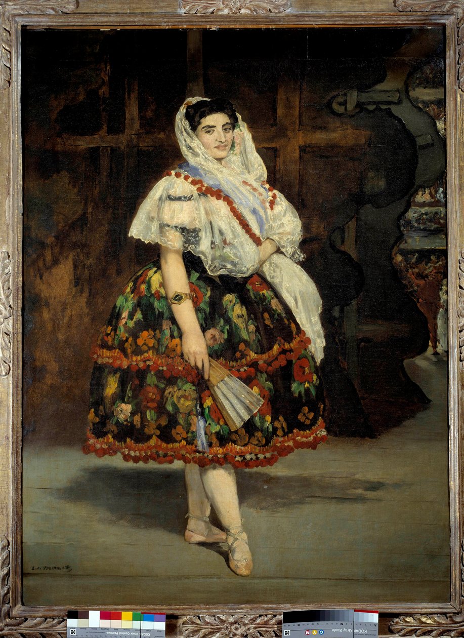 Porträtt av Lola de Valencia Dansaren Lola Melea är representerad i en traditionell spansk kostym. Målning av Edouard Manet (1832-1883) 1862 Dim. 1,23x0,92 m Paris, Musee d