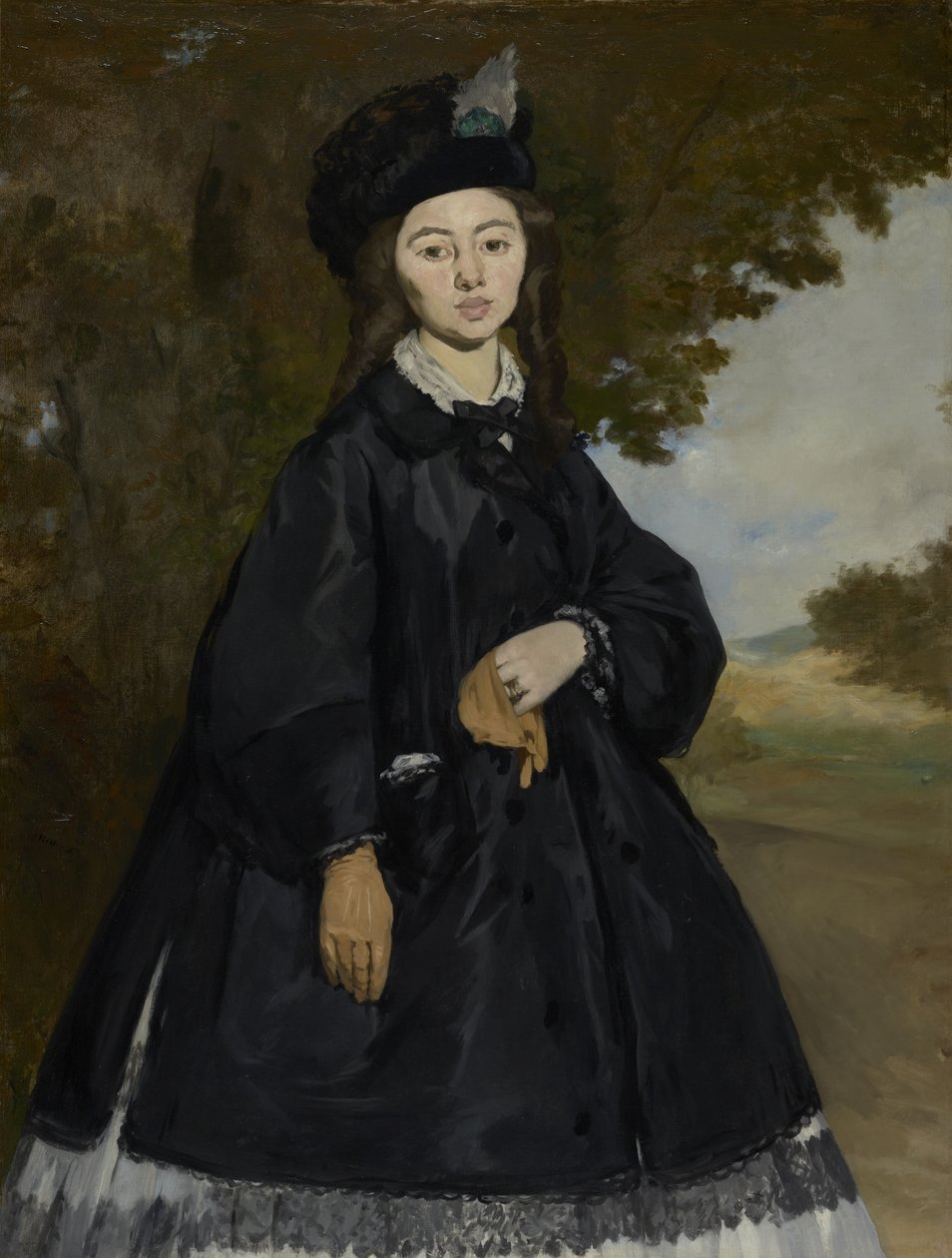 Porträtt av Madame Brunet, ca 1861-3 (olja på duk) av Édouard Manet
