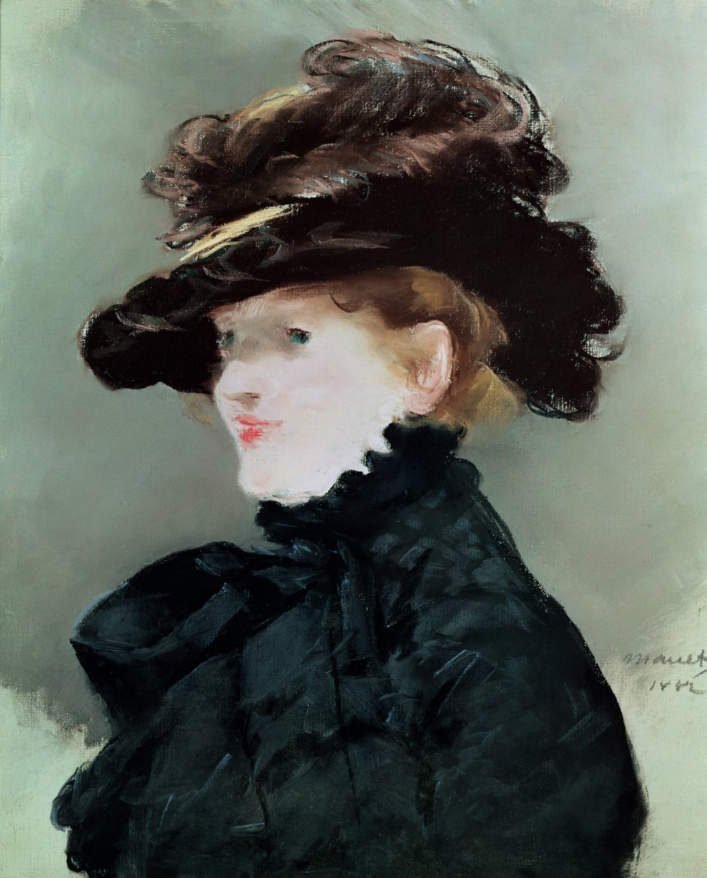 Porträtt av Mery Laurent (1849-1900) 1882 (pastell på papper) av Édouard Manet