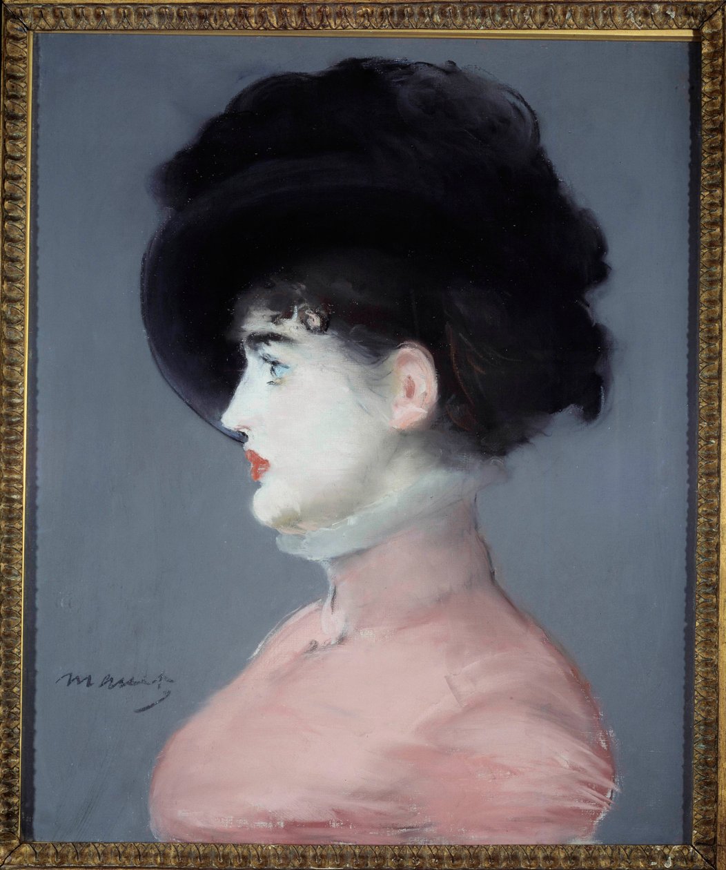 Porträtt av wienarna eller Irma Brunner bär en svart hatt Pastellmålning av Edouard Manet (1832-1883). 1880-1882. Sön 0,53x0,44 m Paris, musee d