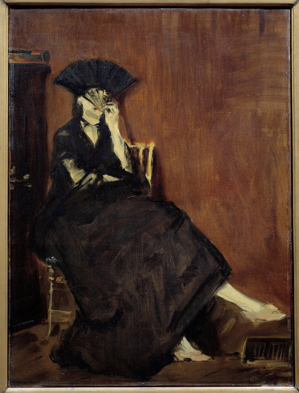 Porträtt av målaren Berthe Morisot av Édouard Manet