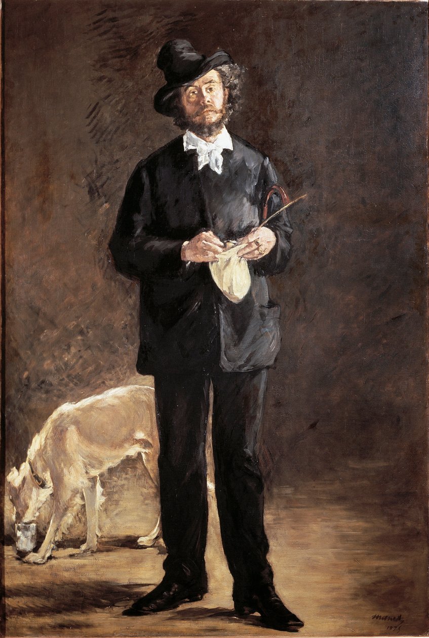 Porträtt av poeten, målaren och skulptören Gilbert-Marcellin Desboutin (Gilbert Marcelin) av Édouard Manet