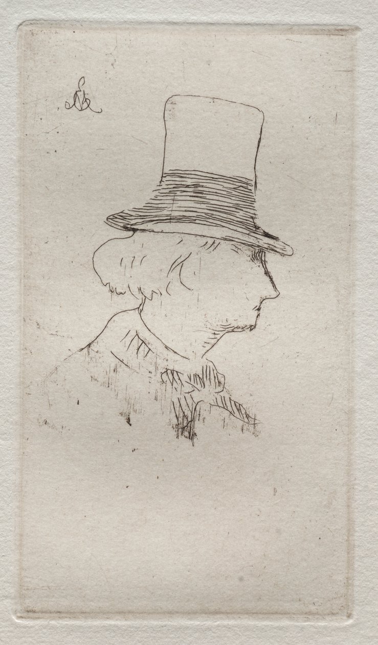 Profil Porträtt av Charles Baudelaire av Édouard Manet
