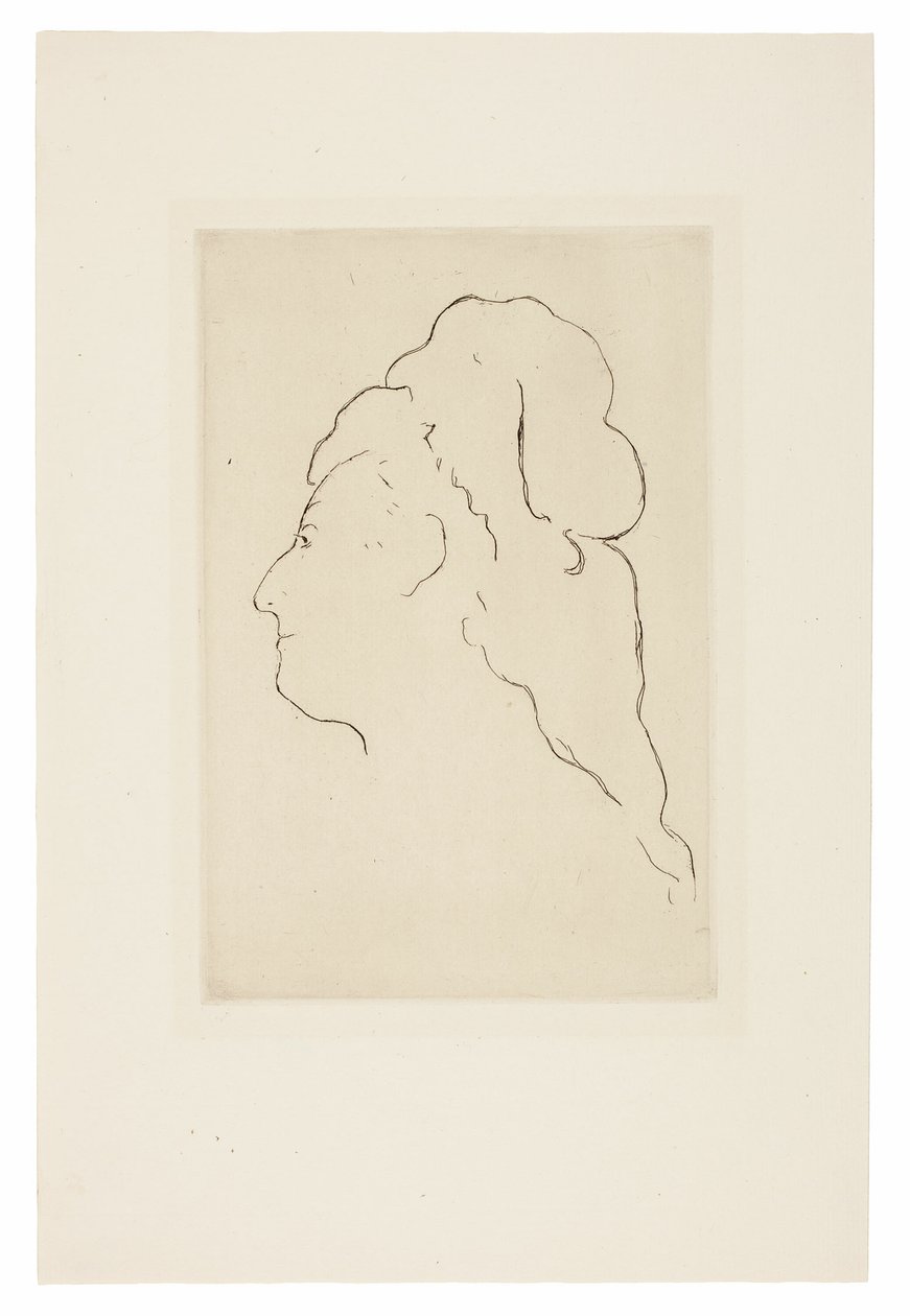 Profil av Eva Gonzales, Vänstervänd av Édouard Manet