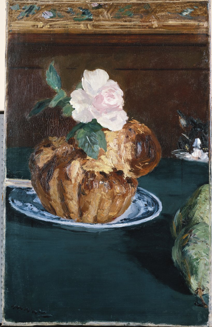 Stilleben med brioche, ca 1880 av Édouard Manet