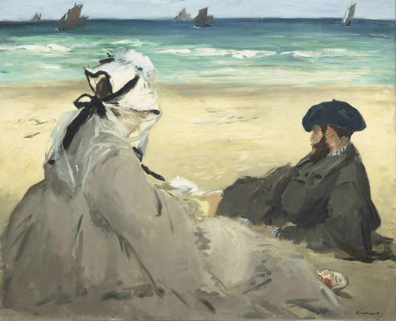 På stranden av Édouard Manet