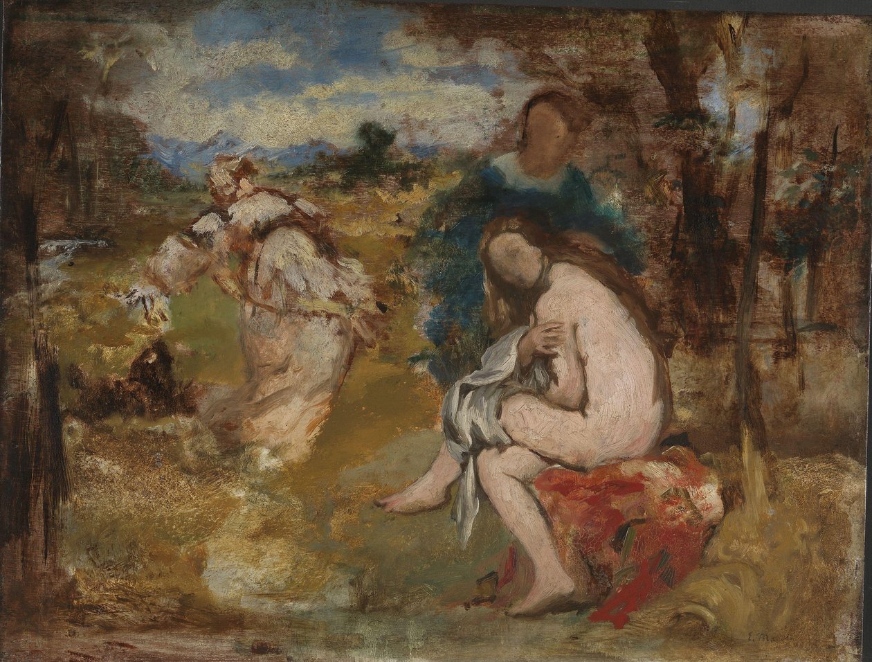 Surprised Nymph, c.1860 (olja på duk) av Édouard Manet