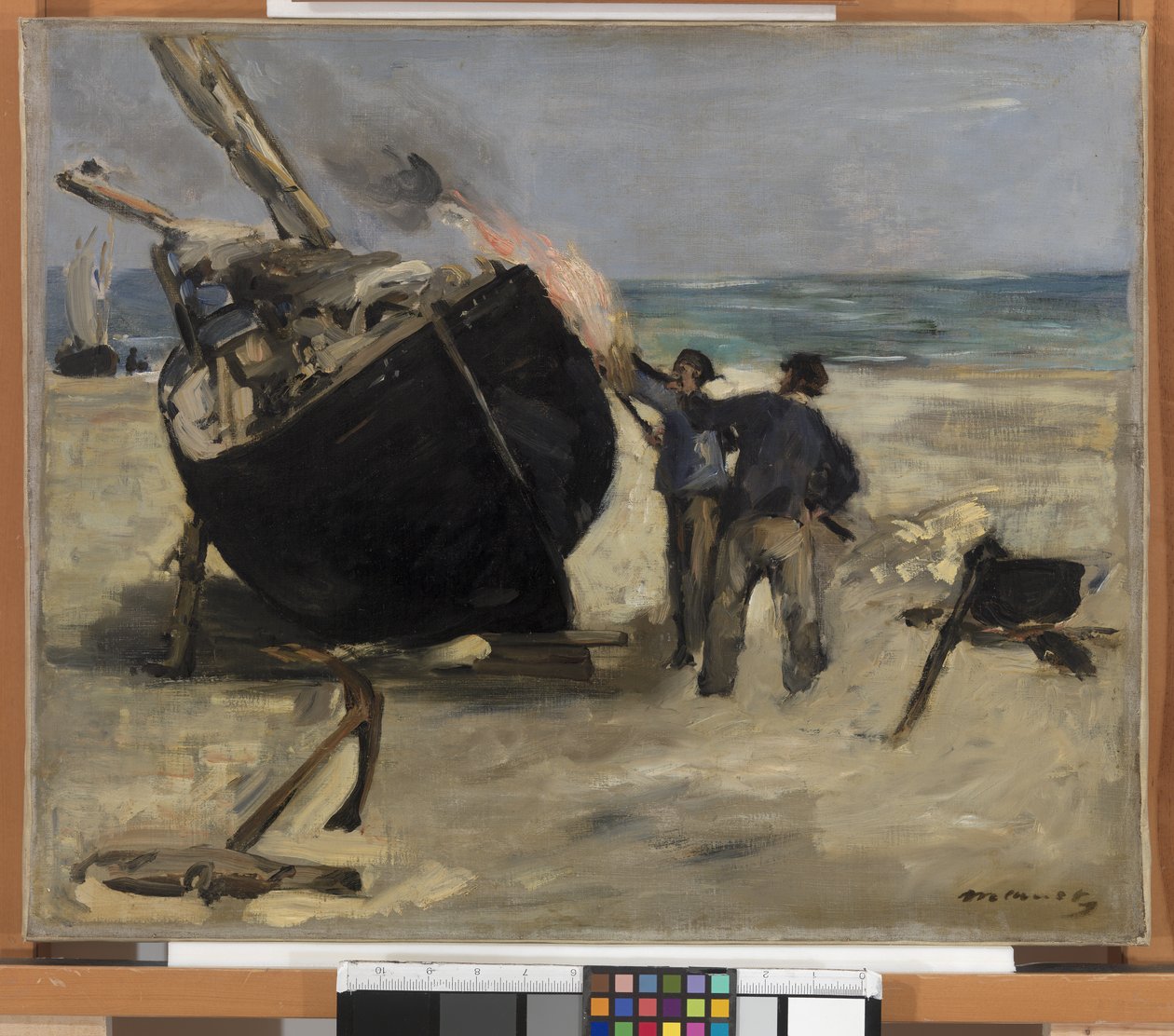 Tarring the Boat, 1873 av Édouard Manet