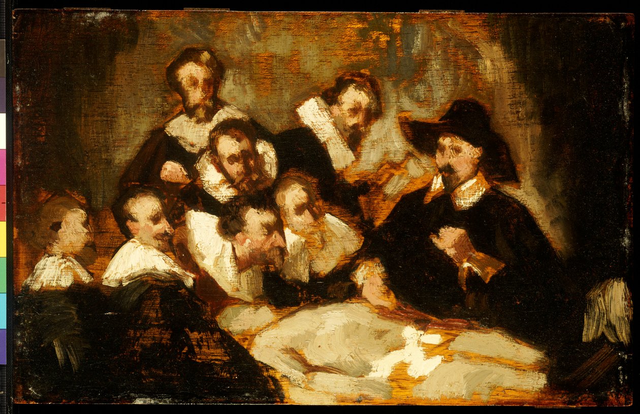 Anatomilektionen, efter Rembrandt, c.1856 av Édouard Manet